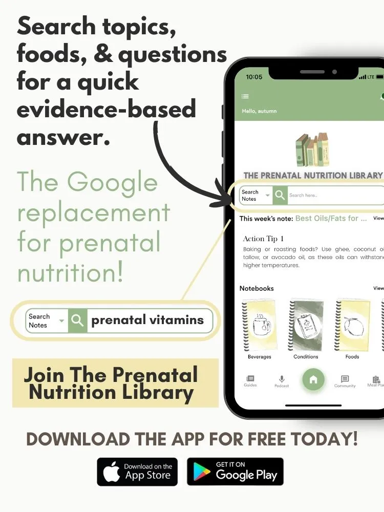 the prenatal nutrition library search bar the prenatal nutrition library search bar
