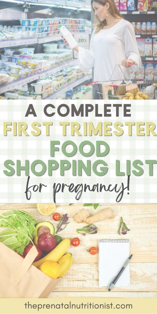First Trimester Food Shopping List