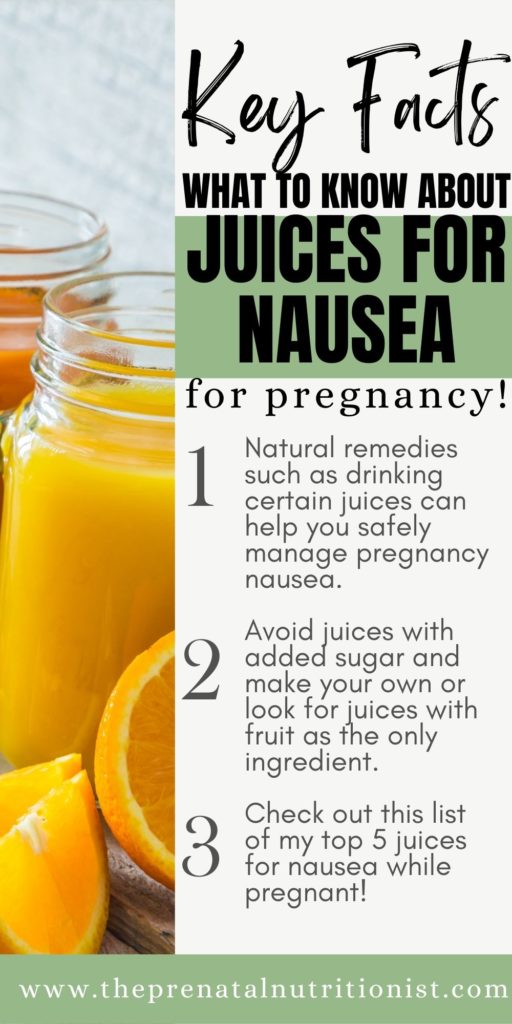 5 Best Juices For Nausea During Pregnancy The Prenatal Nutritionist