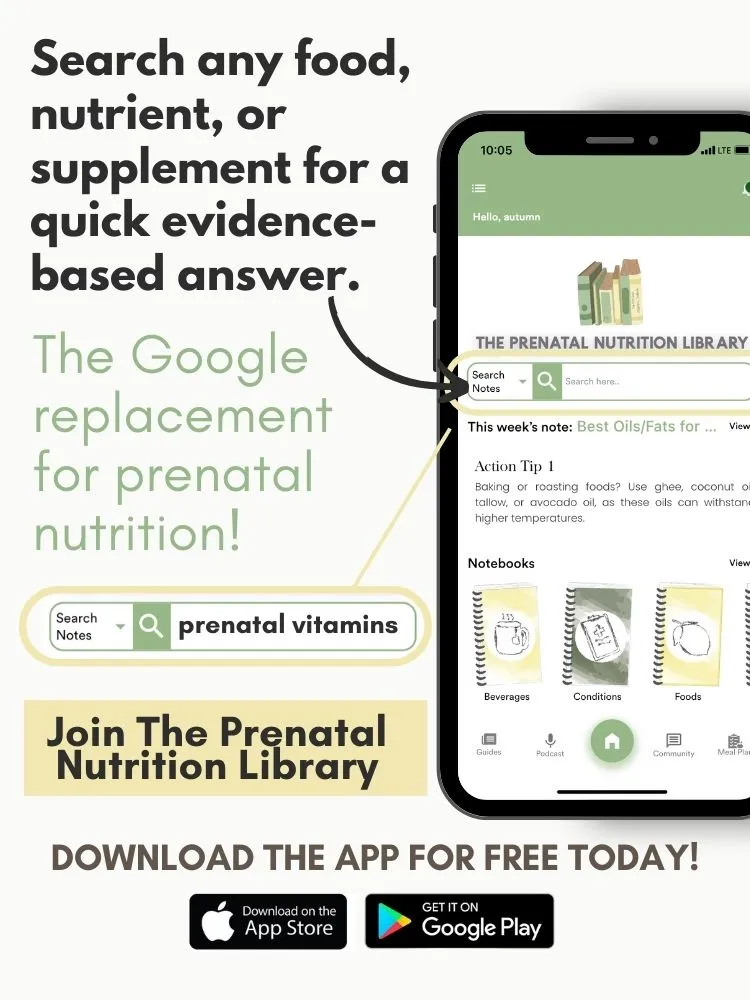 the prenatal nutrition library search bar the prenatal nutrition library search bar