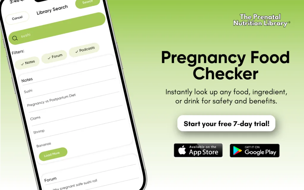 the prenatal nutrition library app the prenatal nutrition library app