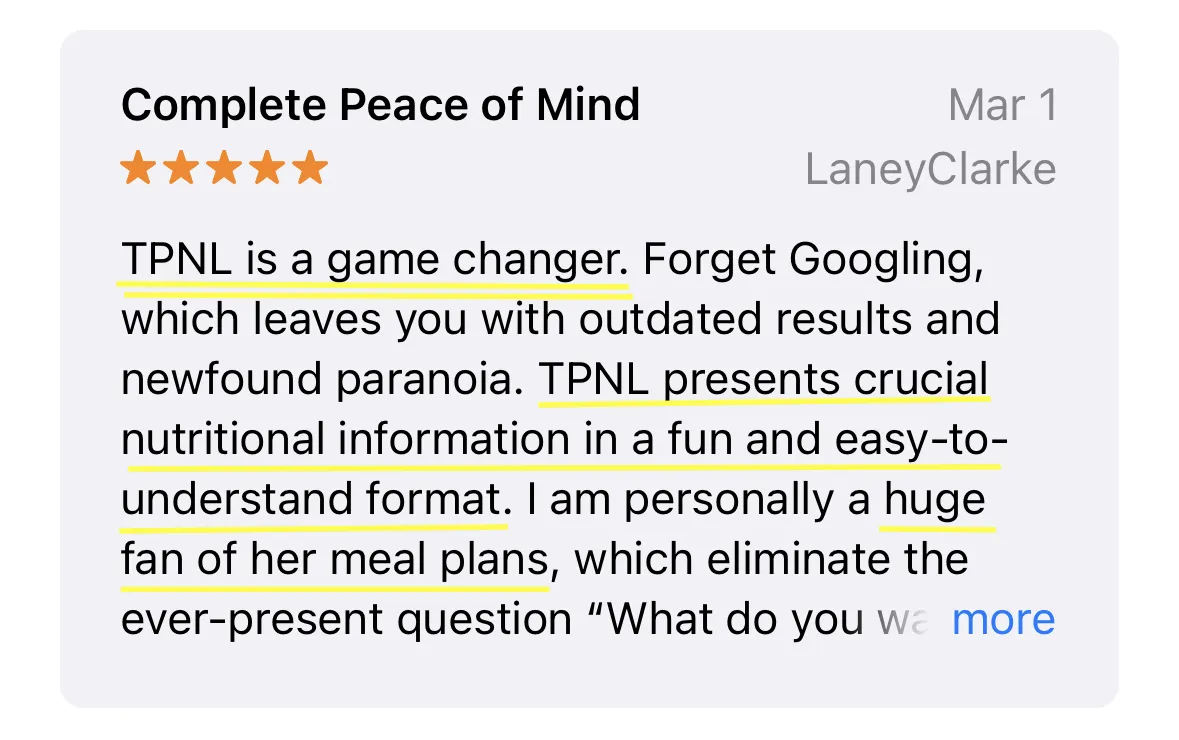 TPNL 5-star feedback TPNL 5-star feedback